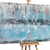 XXL Tableaux à L'huile 'Temps Enjoués' | Pièce Unique Peinte à La Main 180x120cm 2 XXL Tableaux à L'huile 'Temps Enjoués' | Pièce Unique Peinte à La Main 180x120cm -Magasin De Rénovation Domiciliaire kl03093 abstrakt streifen blau oel gemaelde oel bilder handgemalte unikate moderne kunst 0001 01