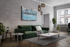 XXL Tableaux à L'huile 'Temps Enjoués' | Pièce Unique Peinte à La Main 180x120cm -Magasin De Rénovation Domiciliaire kl03093 abstrakt streifen blau oel gemaelde oel bilder handgemalte unikate moderne kunst 0001 05