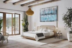 XXL Tableaux à L'huile 'Temps Enjoués' | Pièce Unique Peinte à La Main 180x120cm -Magasin De Rénovation Domiciliaire kl03093 abstrakt streifen blau oel gemaelde oel bilder handgemalte unikate moderne kunst 0001 06