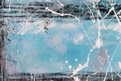 XXL Tableaux à L'huile 'Temps Enjoués' | Pièce Unique Peinte à La Main 180x120cm -Magasin De Rénovation Domiciliaire kl03093 abstrakt streifen blau oel gemaelde oel bilder handgemalte unikate moderne kunst 0001 09