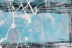 XXL Tableaux à L'huile 'Temps Enjoués' | Pièce Unique Peinte à La Main 180x120cm -Magasin De Rénovation Domiciliaire kl03093 abstrakt streifen blau oel gemaelde oel bilder handgemalte unikate moderne kunst 0001 10