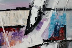 Tableau Peint à La Main 'Galerie Des Glaces' 80x120cm | Avec Certificat D'authenticité -Magasin De Rénovation Domiciliaire kl03285 abstrakt formen grau bunt acryl gemaelde acryl bilder leinwandbilder moderne kunst 10