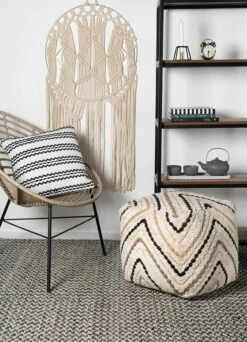 Tapis Fait à La Main 'Indian's Arrow' En 160x230cm -Magasin De Rénovation Domiciliaire kl03402 modern muster wolle braun modern teppich laeufer vorleger textilien 02