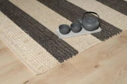 Tapis Fait à La Main 'Lovely Stripes' En 160x230cm -Magasin De Rénovation Domiciliaire kl03404 modern streifen wolle weiss braun modern teppich laeufer vorleger textilien 07