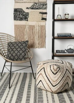 Tapis Fait à La Main 'Mindful Mess' En 160x230cm -Magasin De Rénovation Domiciliaire kl03417 modern streifen polyethylenterephthalat grau modern teppich laeufer vorleger textilien 02