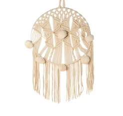 Tissage Mural Fait à La Main 'Fleur Immortelle' 50x80cm