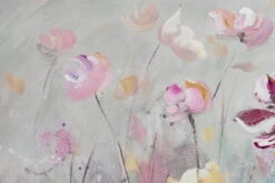 Tableau Peint à La Main 'Rêve Floral' 150x50cm | Avec Certificat D'authenticité -Magasin De Rénovation Domiciliaire kl03717 wiese blumen rosa gelb acryl gemaelde acryl bilder leinwandbilder moderne kunst 09