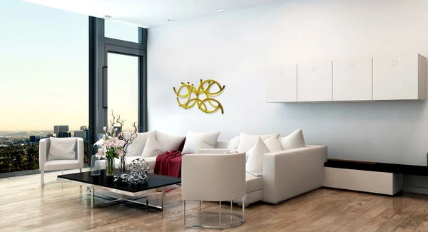 Sculpture Murale En Métal 'The Golden Dream' 115x62x11cm 4 Sculpture Murale En Métal 'The Golden Dream' 115x62x11cm – Image 2