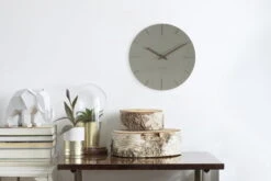 Horloge Murale Design 'THE ROOT. ' -Magasin De Rénovation Domiciliaire kl04942 grau braun wanduhren wanduhr modern design minimalistisch 06