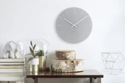 Horloge Murale Design 'THE EARNEST.' -Magasin De Rénovation Domiciliaire kl04968 grau silber design wanduhr wanduhr modern design minimalistisch 06