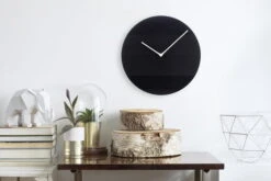 Horloge Murale Design 'THE ESSENTIAL.' -Magasin De Rénovation Domiciliaire kl04972 schwarz weiss design wanduhr wanduhr modern design minimalistisch 06