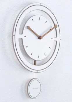 Horloge Murale Design 'THE TIKTOK.' 11 Horloge Murale Design 'THE TIKTOK.' -Magasin De Rénovation Domiciliaire kl04984 weiss braun design wanduhr wanduhr modern design minimalistisch 02