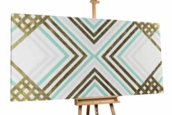 XXL Tableaux à L'huile 'Restrained Elegance' | Pièce Unique Peinte à La Main 200x100cm