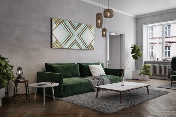 XXL Tableaux à L'huile 'Restrained Elegance' | Pièce Unique Peinte à La Main 200x100cm 7 XXL Tableaux à L'huile 'Restrained Elegance' | Pièce Unique Peinte à La Main 200x100cm – Image 5