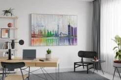 XXL Tableaux à L'huile 'Pulsating Metropolis' | Pièce Unique Peinte à La Main 180x120cm 18 XXL Tableaux à L'huile 'Pulsating Metropolis' | Pièce Unique Peinte à La Main 180x120cm -Magasin De Rénovation Domiciliaire kl05078 figurative abstraktion bunt grau oel gemaelde oel bilder handgemalte unikate moderne kunst 0001 07