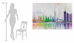 XXL Tableaux à L'huile 'Pulsating Metropolis' | Pièce Unique Peinte à La Main 180x120cm 19 XXL Tableaux à L'huile 'Pulsating Metropolis' | Pièce Unique Peinte à La Main 180x120cm -Magasin De Rénovation Domiciliaire kl05078 figurative abstraktion bunt grau oel gemaelde oel bilder handgemalte unikate moderne kunst 0001 08