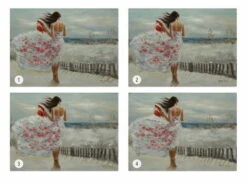 Tableau Peint à La Main 'Wind's Embrace' 100x70cm | Avec Certificat D'authenticité -Magasin De Rénovation Domiciliaire kl05461 frau weiss braun acryl gemaelde acryl bilder leinwandbilder moderne kunst 08