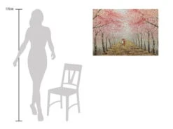 Tableau Peint à La Main 'The Most Beautiful Feeling' 100x70cm | Avec Certificat D'authenticité -Magasin De Rénovation Domiciliaire kl05463 liebespaar rosa braun acryl gemaelde acryl bilder leinwandbilder moderne kunst 07