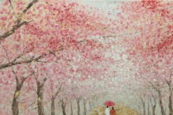 Tableau Peint à La Main 'The Most Beautiful Feeling' 100x70cm | Avec Certificat D'authenticité -Magasin De Rénovation Domiciliaire kl05463 liebespaar rosa braun acryl gemaelde acryl bilder leinwandbilder moderne kunst 09