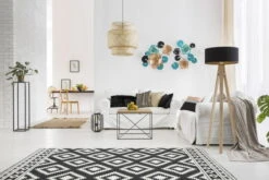 Sculpture Murale En Métal 'Frosty Field' 157x70x8cm -Magasin De Rénovation Domiciliaire kl05549 baeume blau gold wanddeko metall wandskulptur wandbilder aus metall 03