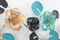 Sculpture Murale En Métal 'Frosty Field' 157x70x8cm -Magasin De Rénovation Domiciliaire kl05549 baeume blau gold wanddeko metall wandskulptur wandbilder aus metall 08