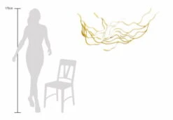 Sculpture Murale En Métal 'Enchanted Moment' 125x71x3cm -Magasin De Rénovation Domiciliaire kl06048 abstrakte skulpturen gold wanddeko metall wandskulptur wandbilder aus metall 07