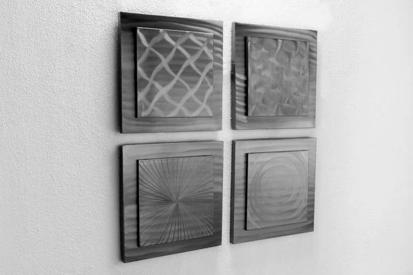 Sculpture Murale En Métal 'Variety Of Patterns' 74x74x3cm 7 Sculpture Murale En Métal 'Variety Of Patterns' 74x74x3cm – Image 5