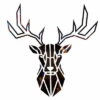 Sculpture Murale En Métal 'Honorable Deer' 80x77x3cm -Magasin De Rénovation Domiciliaire kl06054 tierskulpturen kupfer wanddeko metall wandskulptur wandbilder aus metall 01