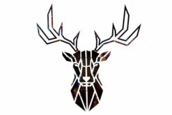 Sculpture Murale En Métal 'Honorable Deer' 80x77x3cm