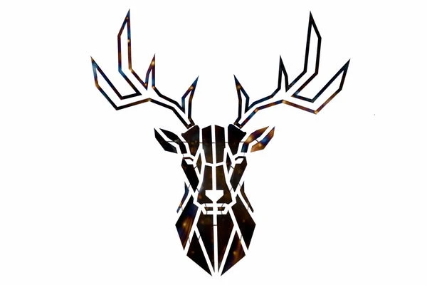 Sculpture Murale En Métal 'Honorable Deer' 80x77x3cm 3 Sculpture Murale En Métal 'Honorable Deer' 80x77x3cm