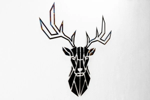 Sculpture Murale En Métal 'Honorable Deer' 80x77x3cm 7 Sculpture Murale En Métal 'Honorable Deer' 80x77x3cm – Image 5