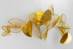 Sculpture Murale En Métal 'Crescent Moon' 105x47x22cm -Magasin De Rénovation Domiciliaire kl06064 abstrakt gold wanddeko metall wandskulptur wandbilder aus metall 05