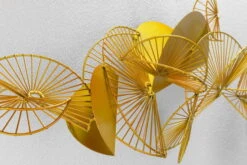 Sculpture Murale En Métal 'Crescent Moon' 105x47x22cm -Magasin De Rénovation Domiciliaire kl06064 abstrakt gold wanddeko metall wandskulptur wandbilder aus metall 09