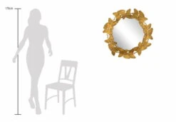 Miroir Mural En Métal 'Ginkgo Wreath' 80x80x5cm 17 Miroir Mural En Métal 'Ginkgo Wreath' 80x80x5cm -Magasin De Rénovation Domiciliaire kl06238 wandspiegel blaetter gingko gold wandspiegel spiegel metall deko spiegel 07