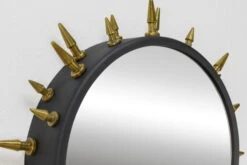 Miroir Mural En Métal 'Spitting Image' 52x52x7,5cm -Magasin De Rénovation Domiciliaire kl06257 abstrakt wandspiegel zacken gold wandspiegel spiegel metall deko spiegel 06