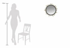 Miroir Mural En Métal 'Spitting Image' 52x52x7,5cm -Magasin De Rénovation Domiciliaire kl06257 abstrakt wandspiegel zacken gold wandspiegel spiegel metall deko spiegel 07