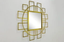 Miroir Mural En Métal 'Fast Forward' 89x89x2,5cm -Magasin De Rénovation Domiciliaire kl06262 wandspiegel formen kreis gold wandspiegel spiegel metall deko spiegel 05