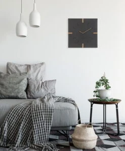 Horloge Murale Design 'THE OPPOSITE.' -Magasin De Rénovation Domiciliaire kl06522 schwarz braun wanduhren wanduhr modern design minimalistisch 07