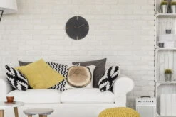 Horloge Murale Design 'THE WOODY.' -Magasin De Rénovation Domiciliaire kl06523 schwarz braun wanduhren wanduhr modern design minimalistisch 06