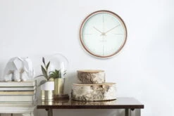 Horloge Murale Design 'THE REFLECTIVE.' -Magasin De Rénovation Domiciliaire kl06533 kupfer weiss wanduhren wanduhr modern design minimalistisch 06