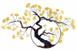 Sculpture Murale En Métal 'Ginkgo Dream' 127x77x6cm