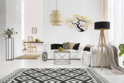 Sculpture Murale En Métal 'Ginkgo Dream' 127x77x6cm -Magasin De Rénovation Domiciliaire kl06820 baeume gold wanddeko metall wandskulptur wandbilder aus metall 03