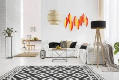 Sculpture Murale En Métal 'Leaf Dream In Orange' 117x82x8cm -Magasin De Rénovation Domiciliaire kl06825 abstrakte skulpturen orange wanddeko metall wandskulptur wandbilder aus metall 03