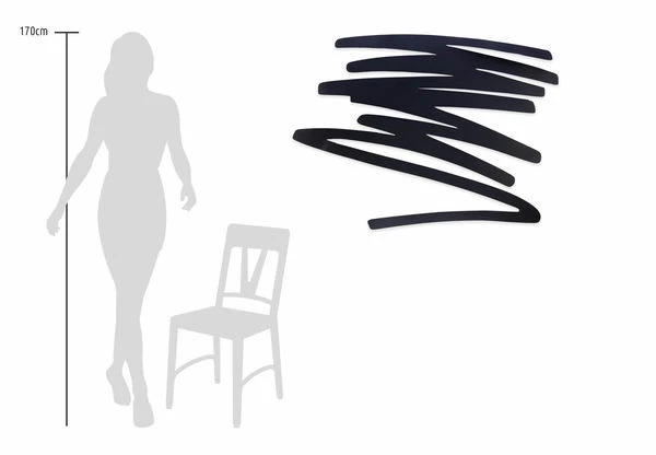 Sculpture Murale En Métal 'Sweeping Harmony' 97x70x3cm 9 Sculpture Murale En Métal 'Sweeping Harmony' 97x70x3cm – Image 7