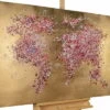Tableau Peint à La Main 'Blossoming World' 120x80cm | Avec Certificat D'authenticité 2 Tableau Peint à La Main 'Blossoming World' 120x80cm | Avec Certificat D'authenticité -Magasin De Rénovation Domiciliaire kl07011 weltkarte rosa gold acryl gemaelde acryl bilder leinwandbilder moderne kunst 01