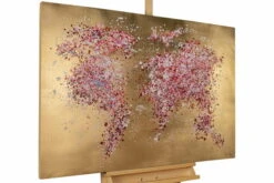 Tableau Peint à La Main 'Blossoming World' 120x80cm | Avec Certificat D'authenticité