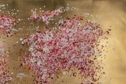 Tableau Peint à La Main 'Blossoming World' 120x80cm | Avec Certificat D'authenticité -Magasin De Rénovation Domiciliaire kl07011 weltkarte rosa gold acryl gemaelde acryl bilder leinwandbilder moderne kunst 10