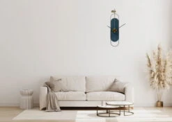 Horloge Murale Design 'THE BLUE PLANET.' -Magasin De Rénovation Domiciliaire kl07824 blau wanduhren wanduhr modern design minimalistisch 07