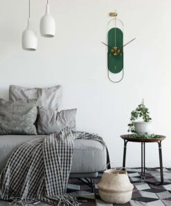 Horloge Murale Design 'THE GREEN PLANET.' -Magasin De Rénovation Domiciliaire kl07825 gruen wanduhren wanduhr modern design minimalistisch 06