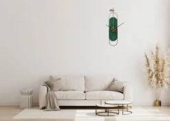 Horloge Murale Design 'THE GREEN PLANET.' -Magasin De Rénovation Domiciliaire kl07825 gruen wanduhren wanduhr modern design minimalistisch 07